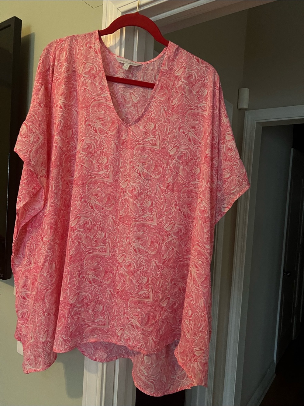 Lauren James Pink Marble Swirl Tunic